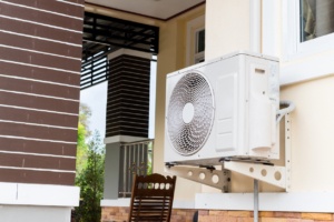 Heat pump for a house in Clackamas, Oregon, that was replaced by Central Air